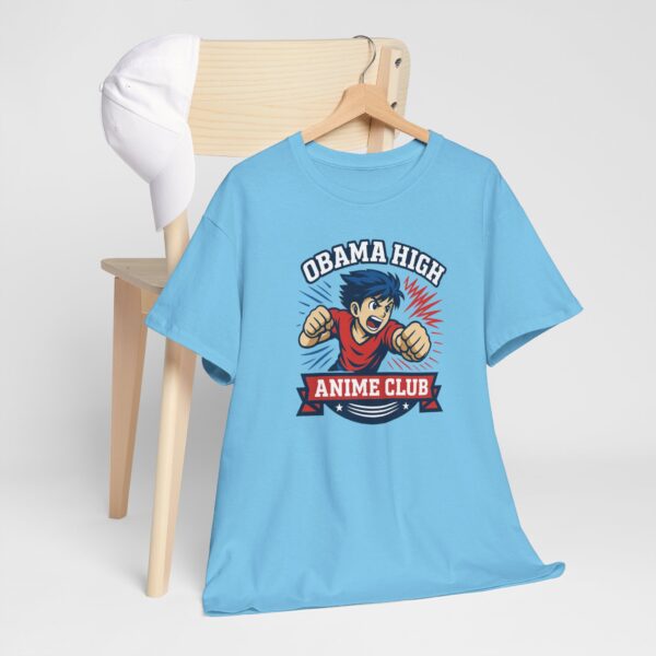 Obama High Anime Club Unisex Heavy Cotton Tee (Boy Hero Version) - Image 31