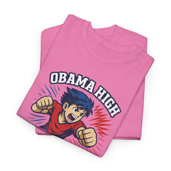 Obama High Anime Club Unisex Heavy Cotton Tee (Boy Hero Version) - Image 51