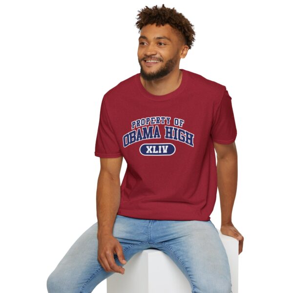 "Property of Obama High" Unisex Softstyle T-Shirt - Casual School Spirit Wear - Image 70