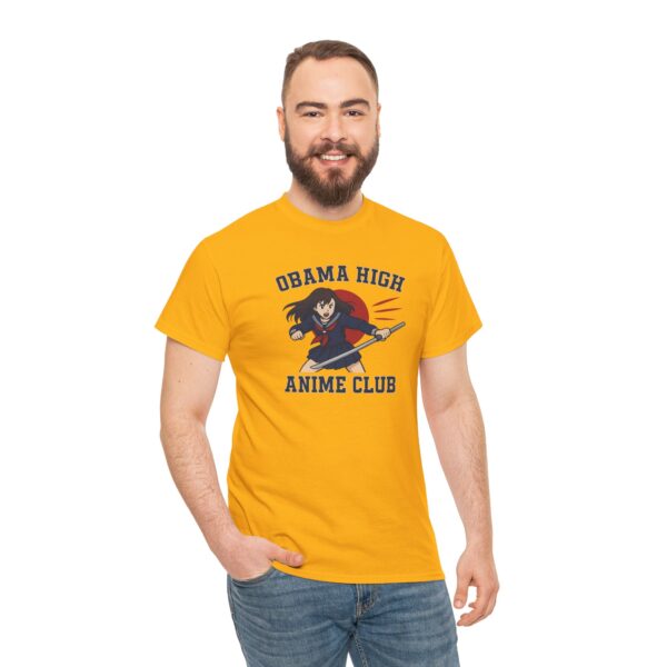 Obama High Anime Club - Hero Girl - Unisex Heavy Cotton Tee - Image 5