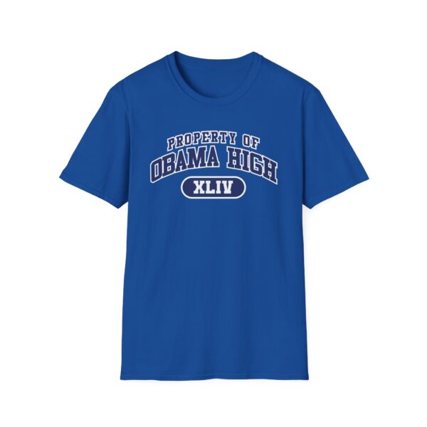 "Property of Obama High" Unisex Softstyle T-Shirt - Casual School Spirit Wear - Image 46