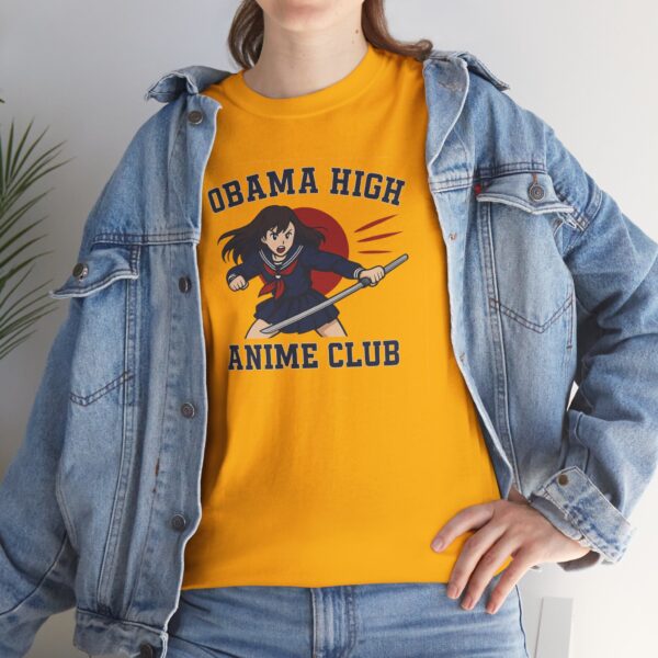 Obama High Anime Club - Hero Girl - Unisex Heavy Cotton Tee - Image 6