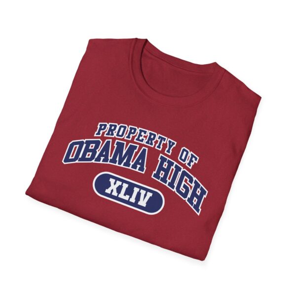 "Property of Obama High" Unisex Softstyle T-Shirt - Casual School Spirit Wear - Image 62