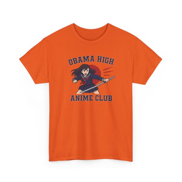 Obama High Anime Club - Hero Girl - Unisex Heavy Cotton Tee - Image 11
