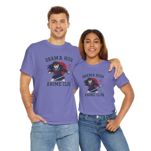 Obama High Anime Club - Hero Girl - Unisex Heavy Cotton Tee - Image 20