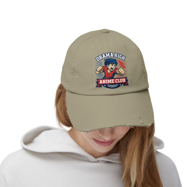 Obama High Anime Club Unisex Distressed Cap - Image 10