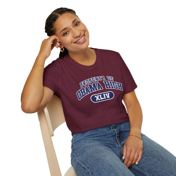 "Property of Obama High" Unisex Softstyle T-Shirt - Casual School Spirit Wear - Image 29