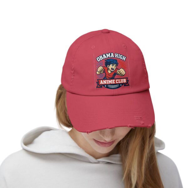 Obama High Anime Club Unisex Distressed Cap - Image 20